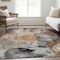 Homeroots 5' X 8' Terra Cotta Copper And Beige Floral Washable Indoor Outdoor Area Rug 588535 - alternate 4