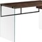 Homeroots 48" Brown and Clear Computer Desk 333541 - alternate 4