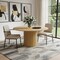 Homeroots 60" Brown Solid Wood Pedestal Base Round Top Dining Table 720990 - alternate 3