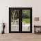 Vdomdoors Front Exterior Prehung Metal-Plastic Double Doors Clear Glass / MANUX 8666 Matte Black / Office Com MANUX8666DEXD-BLK-W72xH80-LH-I - alternate 3