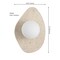 Jonathan Y Tivoli 12" Modern Minimalist 1-Light Ovoid Travertine LED Wall Sconce, Light Brown JYL5900A - alternate 7