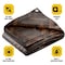 Core Tarps Extreme Heavy Duty 20 Mil Tarp Cover, Waterproof, UV Resistant Brown Wood/Black 18ft X 24ft CT-710-18X24 - alternate 2