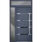 Vdomdoors Steel Door Deux 1105 Gray Graphite Sidelight and Transom Window Stainless Inserts Single Modern Pai DEUX1105EXD-GRE-W36+12xH80+16-LH-O - alternate 7
