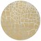 Homeroots 8' Gold And Beige Round Abstract Washable Indoor Outdoor Area Rug 601124 - alternate 4
