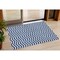 Homeroots 3' X 5' Navy Blue And Ivory Chevron Washable Indoor Outdoor Area Rug 595325 - alternate 1