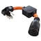 Ac Works Plug Adapter, STW, 6-15/20R, 10-30P, 1 ft., Orange S1030CB620 - alternate 1