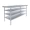 Amgood 30in D x 72in L Stainless Steel Table, Three Undershelves AMG WT-3072-3SH-Z - alternate 1