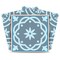 Homeroots 12" X 12" Baby Blue and Peach Mosaic Peel and Stick Removable Tiles 556426 - alternate 1
