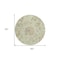 Homeroots 8' Artichoke Green Mint Green And Taupe Round Floral Washable Indoor Outdoor Area Rug 589448 - alternate 4