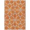 Homeroots 9' X 12' Orange And Ivory Geometric Washable Indoor Outdoor Area Rug 613029 - alternate 6