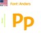 Aacc Self-Adhesive Vinyl Letter: P, Scale: 12 cm. Color: Orange Font: Anders by, 12PK AACC-Anders-UP-Orange-M12x12 - alternate 1