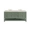 James Martin Vanities Breckenridge 72" Dbl Vanity, Smokey Celadon, w/3 CM Siberian Silestone Top w/FreePower WirelessCharge 330-V72-SC-FSFR - alternate 1