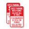 Signmission Guest Parking with Permit Violators Will Be Towed Estac, 12'' X 18'', Heavy Gauge Aluminum, 2PK A-1218-2PACK-23927 - alternate 1