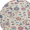 Homeroots 8' Linen Pink And Denim Blue Round Floral Washable Indoor Outdoor Area Rug 597826 - alternate 4