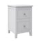 Homeroots 22" White Wood Square Two Drawer Nightstand 653106 - alternate 4