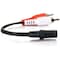 C2G 6IN VALUE SERIES&TRADE; ONE 3.5MM STEREO FEMALE TO TWO RCA STEREO MALE Y-CABLE 40424 - alternate 2