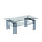Homeroots 39" Clear and Black Glass Coffee Table With Shelf 635702 - alternate 5