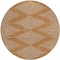 Homeroots 8' Copper And Beige Round Geometric Washable Indoor Outdoor Area Rug 598612 - alternate 5