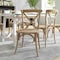 Flash Furniture Advantage Medium Natural With White Grain X-Back Chair, PK2 X-BACK-MOWG-2 - alternate 1