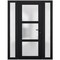 Vdomdoors Front Exterior Prehung FiberGlass Door Frosted Glass / Manux 8552 Matte Black / 2 Sidelight Exterio MANUX8552EXD-BLK-W14+36+14 x H80-LH - alternate 3