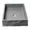 Alfi Brand 24 inch Solid Concrete Chiseled Style Rectangular Above Mount Vessel Sink ABCO24R - alternate 5