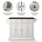 Crosley Lafayette Granite Top Full Size Kitchen Island/Cart KF30004BWH - alternate 3