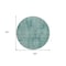 Homeroots 8' Teal Blue And Gray Round Geometric Washable Indoor Outdoor Area Rug 594589 - alternate 5