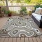 Homeroots 9' X 12' Ivory And Charcoal Geometric Washable Indoor Outdoor Area Rug 631393 - alternate 7