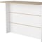 Homeroots White and Natural 47" Kitchen Island With Storage 530196 - alternate 3