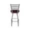 Holland Bar Stool Co 410 Jackie Stainless Steel 36in Swivel Bar Stool with Canter Bordeaux Seat 41036SS005 - alternate 3