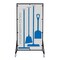 5S Supplies Housekeeping Shadow Board Broom Station V6, Gray / Blue Shadows, Kit + Stand HSB-V6-GRAY/BLUE-KIT-STAND - alternate 1