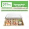 Ecoquality 1.0L Compostable Natural Sugarcane Bagasse With Lid Small Take Out Sushi Tray, 100PK EQ1LSUSHIWL-100 - alternate 4