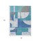 Homeroots 8' X 10' Teal Blue And Ivory Geometric Washable Indoor Outdoor Area Rug 617929 - alternate 3