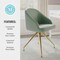 Martha Stewart Sora Upholstered Stationary Office Chair in Sage/Polished Brass CH-222119-SG-GLD-MS - alternate 5