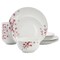Elama Tamara 12 Piece Cherry Blossom Porcelain Dinnerware Set, Service for 4 in White and Pink 750123733M - alternate 1
