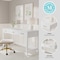 Martha Stewart Hutton Shaker Style Home Office 3 Drawer Desk in White w/Polished Brass Hardware ZG-ZP-20-WH-GLD-MS - alternate 8