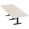 Skutchi Designs 10 Person Conference Table With Power Unit | 10' Arc Rectangle Table | Harmony Series HAR-AREC-48X120-T.BK-K458-NA - alternate 1