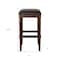 Homeroots 31" Brown And Dark Brown Solid Wood Backless Bar Height Bar Chair 534322 - alternate 4