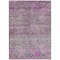Homeroots 3' X 5' Purple And Gray Floral Washable Indoor Outdoor Area Rug 606206 - alternate 5
