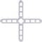 Barwalt Precision Leave-In Tile Spacers, 1/8 in, + Shape, 1000PK 3TSX - alternate 3
