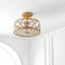 Jonathan Y Leila 3-Light 13.25" Iron/Crystal Modern Glam LED Flush Mount, Gold JYL9071A - alternate 5