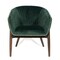Homeroots 28" Green And Brown Velvet Arm Chair 576849 - alternate 3