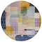 Homeroots 8' Plum Purple And Copper Round Abstract Washable Indoor Outdoor Area Rug 604380 - alternate 3