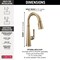 Delta Emmeline Single Handle Pull-Down Bar/Prep Faucet 9982-CZ-PR-DST - alternate 2
