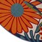 Homeroots 10' Ivory Blue And Orange Round Floral Indoor Outdoor Area Rug 545041 - alternate 6