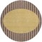 Homeroots 8' Brown And Beige Round Striped Washable Indoor Outdoor Area Rug 597153 - alternate 5