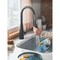 Moen Haelyn 2-Handle Pull-Down Kitchen Faucet with ColorCue Matte Black 87627EIBL - alternate 3