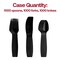 Smarty Had A Party Black Disposable Plastic Cutlery Set - Spoons, Forks and Knives (1000 Guests), 3000PK 420S-BKCS-CASE - alternate 5
