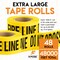 Xpose Safety Caution Tape, PVC, Fire Line Do Not Cross Tape, High Visibility Yellow, 3 in W., 1000 ft L., 48 PK PFLT-48-X - alternate 3