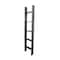 Homeroots 4 Step Rustic Black Wood Ladder Shelf 380327 - alternate 1